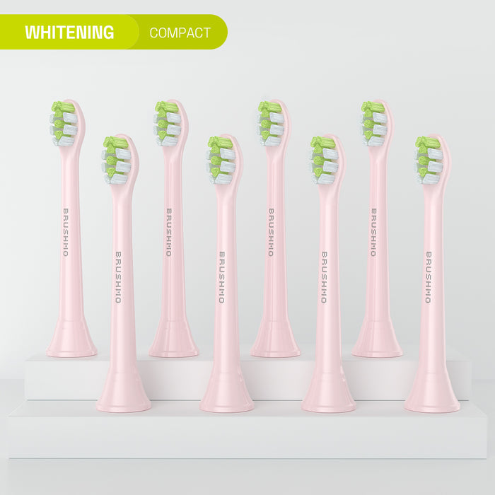 Replacement Toothbrush Heads Compatible with Philips Sonicare- Whitening, Compact (8 Pack), Pink