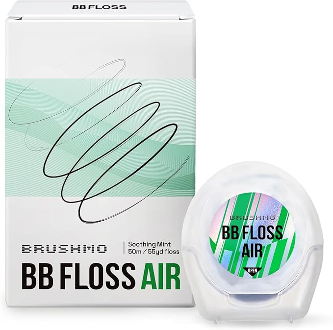 Brushmo Black Floss (BBFloss) Expanding Woven Dental Floss AIR – 55YD, 1 Pack