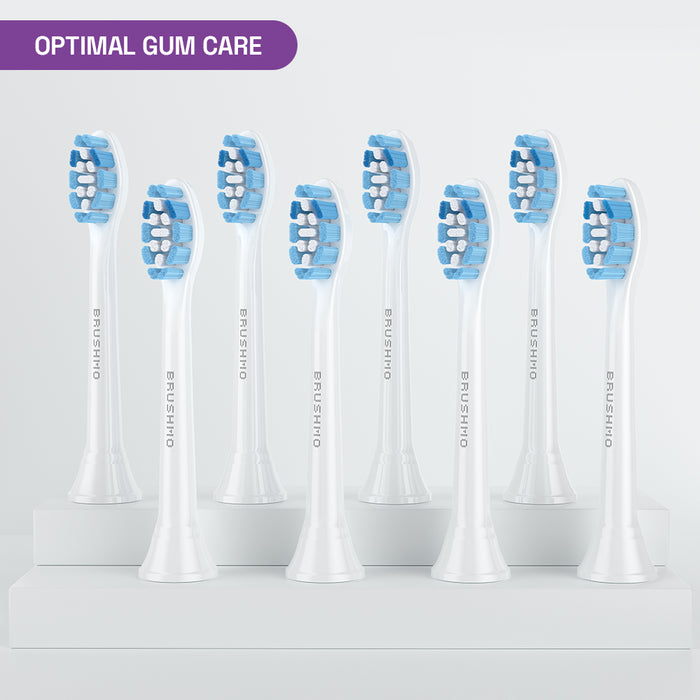 Replacement Toothbrush Heads Compatible with Philips Sonicare- Optimal Gum Care (8 Pack),White