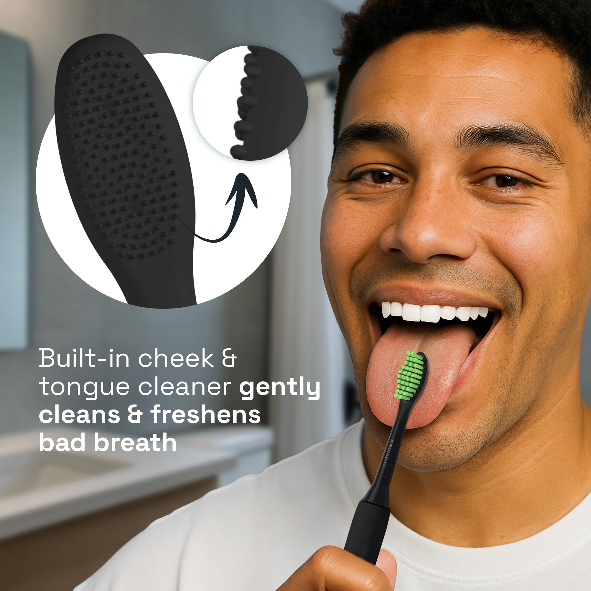Replacement Toothbrush Heads Compatible with Philips Sonicare One - 4 Pack, Shadow Black
