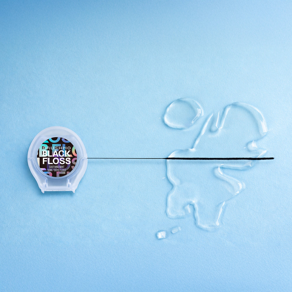 Brushmo Black Floss (BBFloss) Expanding Woven Dental Floss – 55YD, 1 Pack
