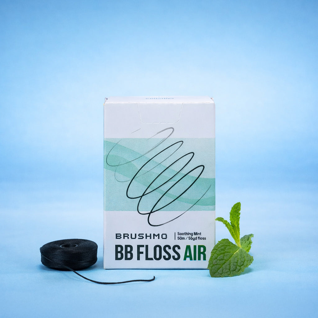 Brushmo Black Floss (BBFloss) Expanding Woven Dental Floss AIR – 55YD, 1 Pack
