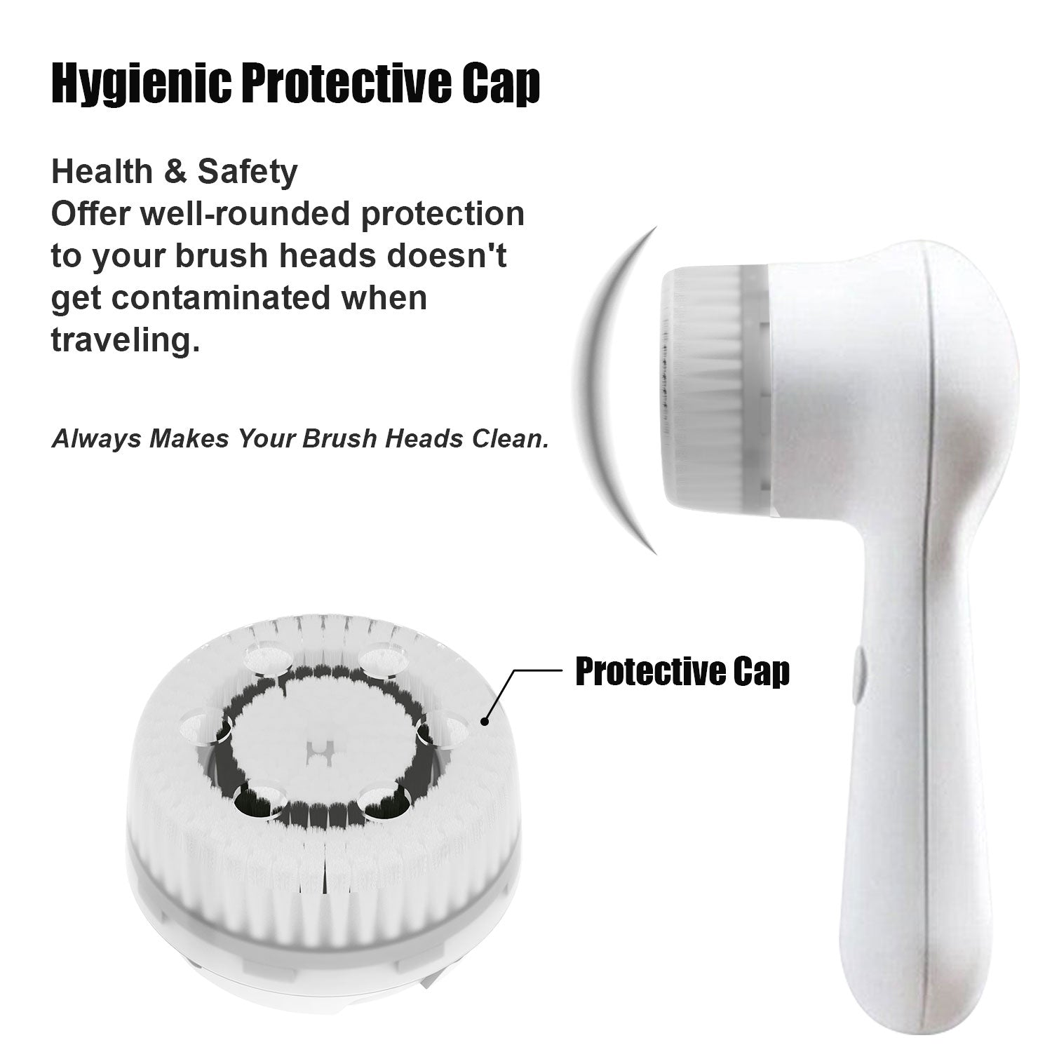 Replacement Facial Cleansing Brush Heads for Clarisonic - Sensitive Cleansing, 4 Pack