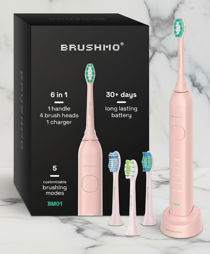 Brushmo Super Sonic Electric Toothbrush - Nova Pink