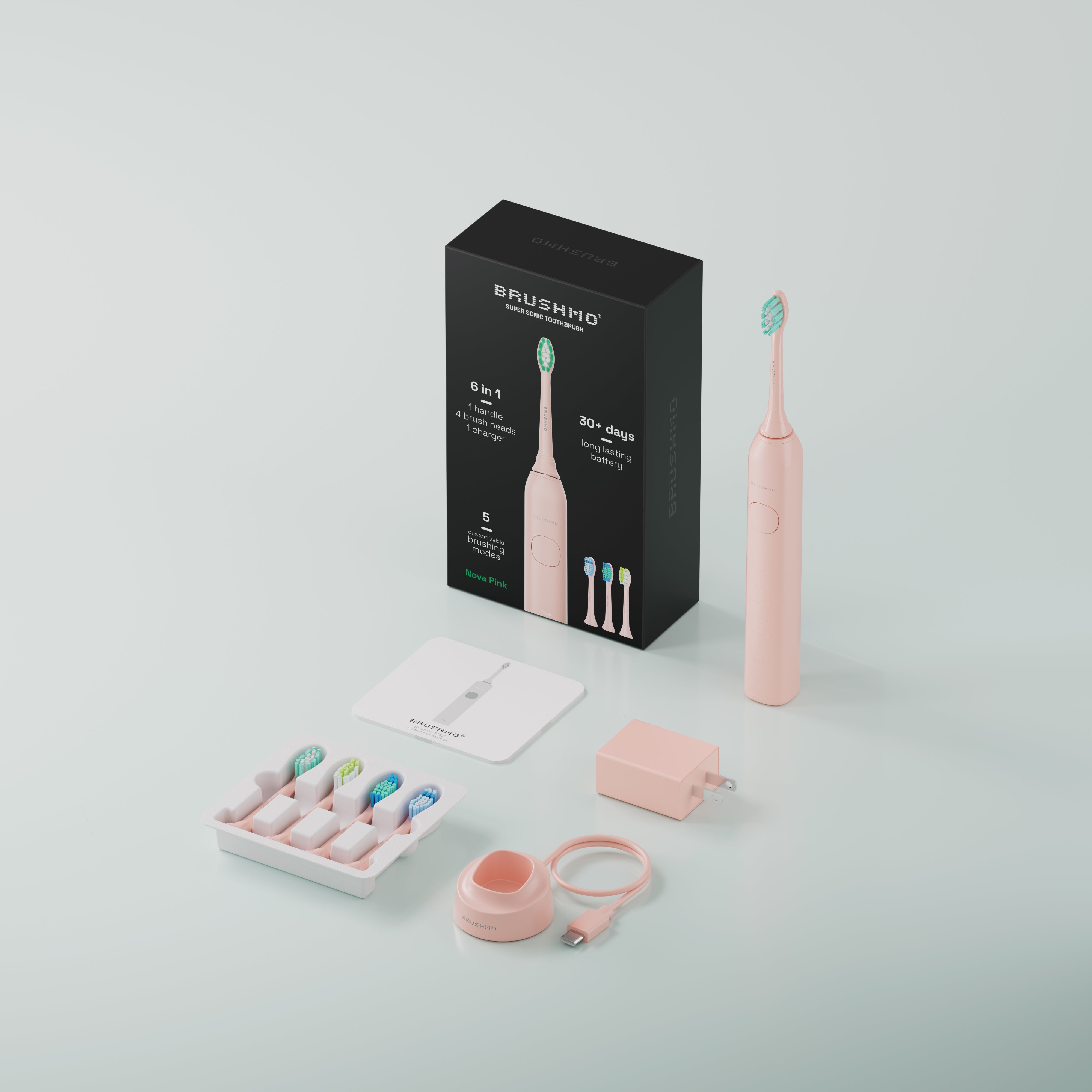 Brushmo Super Sonic Electric Toothbrush - Nova Pink
