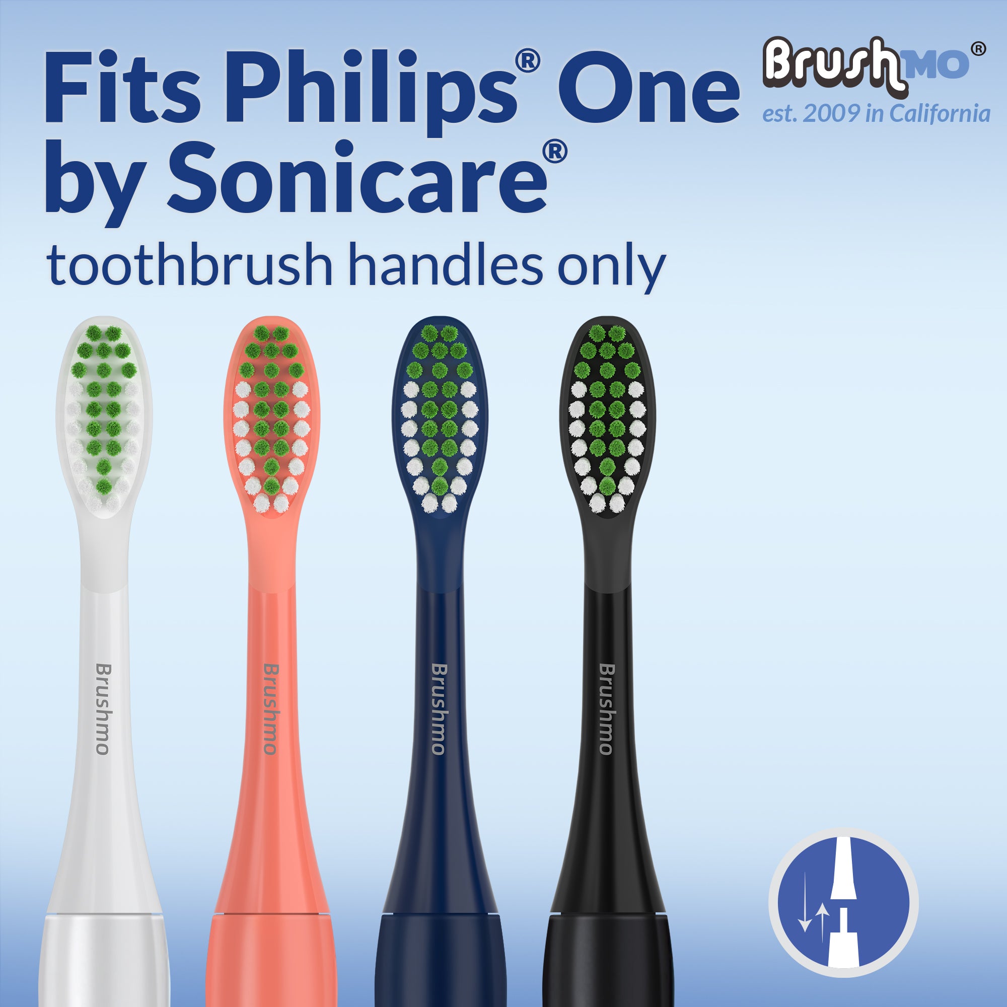 Replacement Toothbrush Heads Compatible for Philips One, 4 Pack Midnight Navy Blue