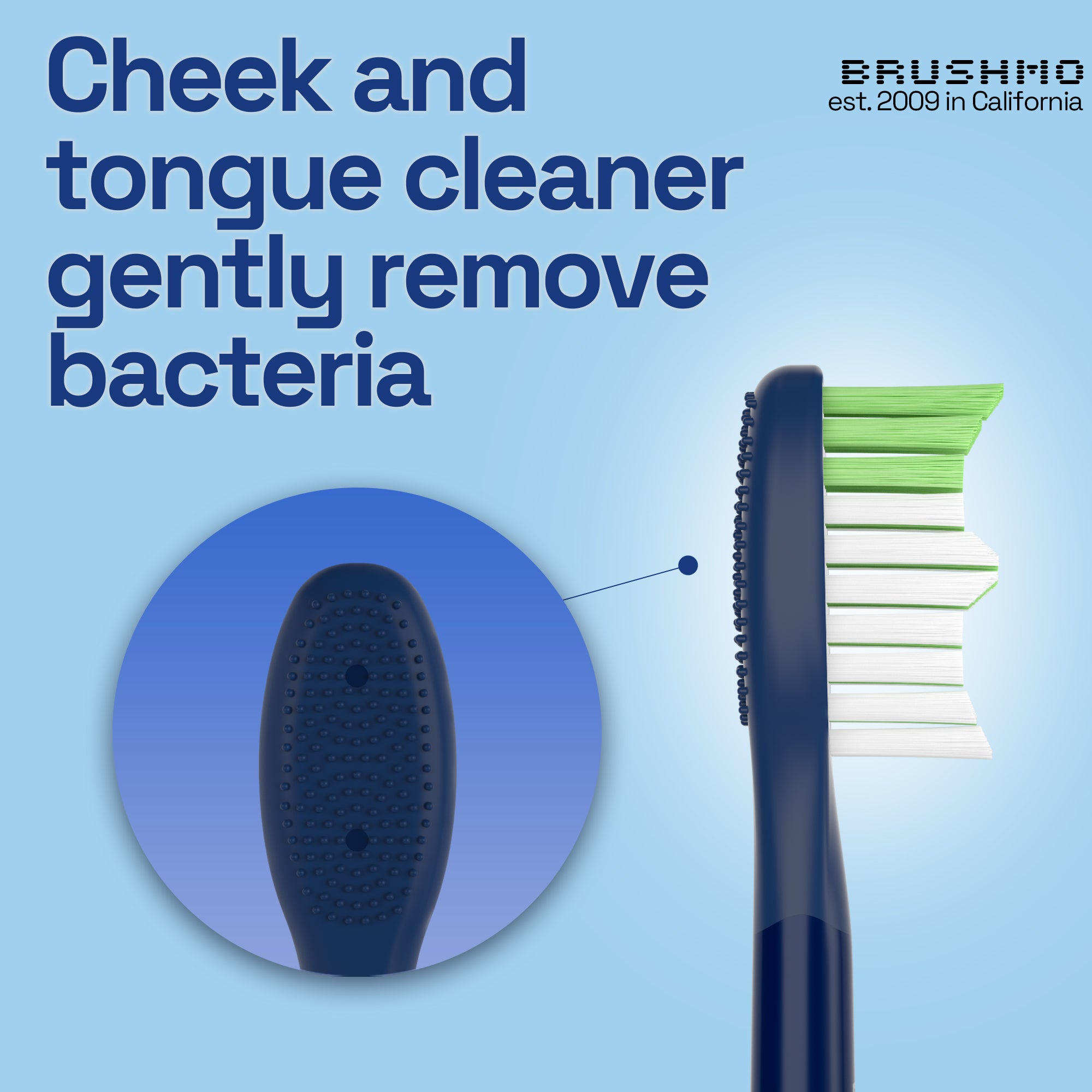 Replacement Toothbrush Heads Compatible with Philips Sonicare One - 4 Pack, Midnight Navy Blue