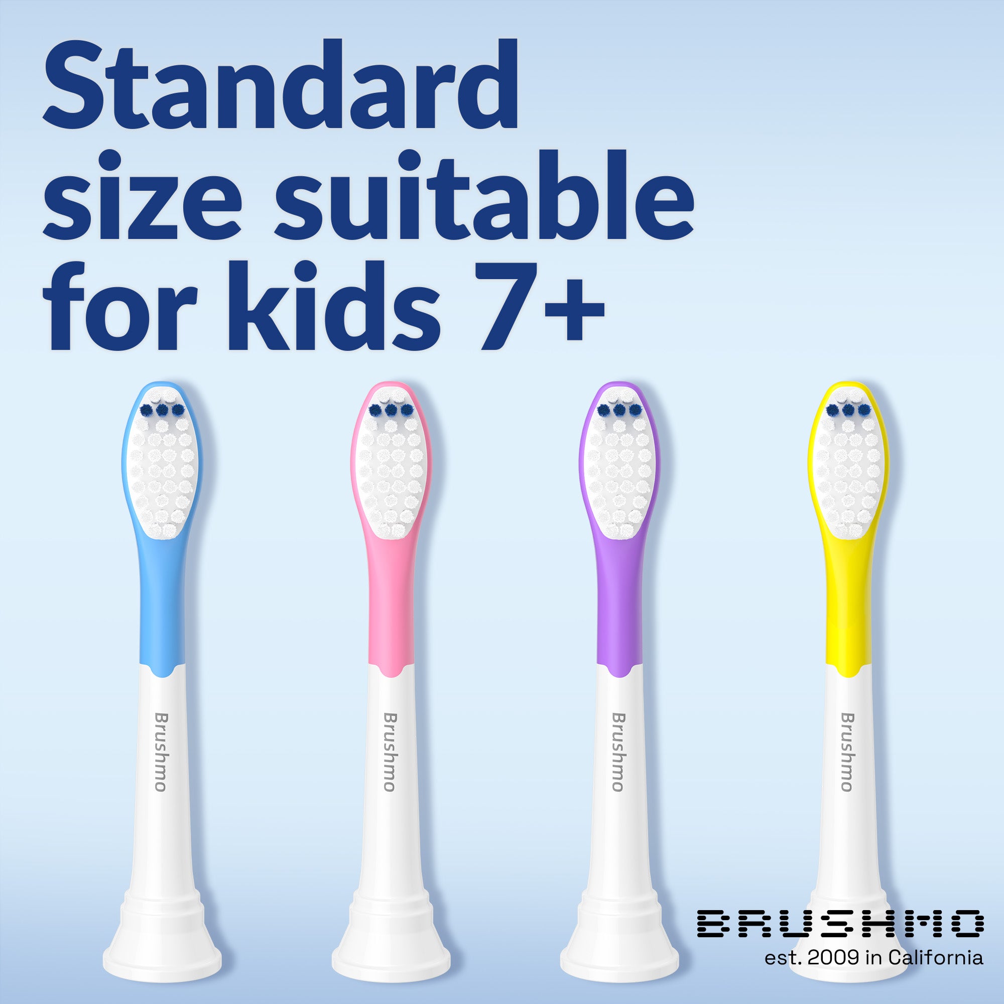 Kids Replacement Toothbrush Heads Compatible with Sonicare for Kids - 8 Pack, Assorted Colors