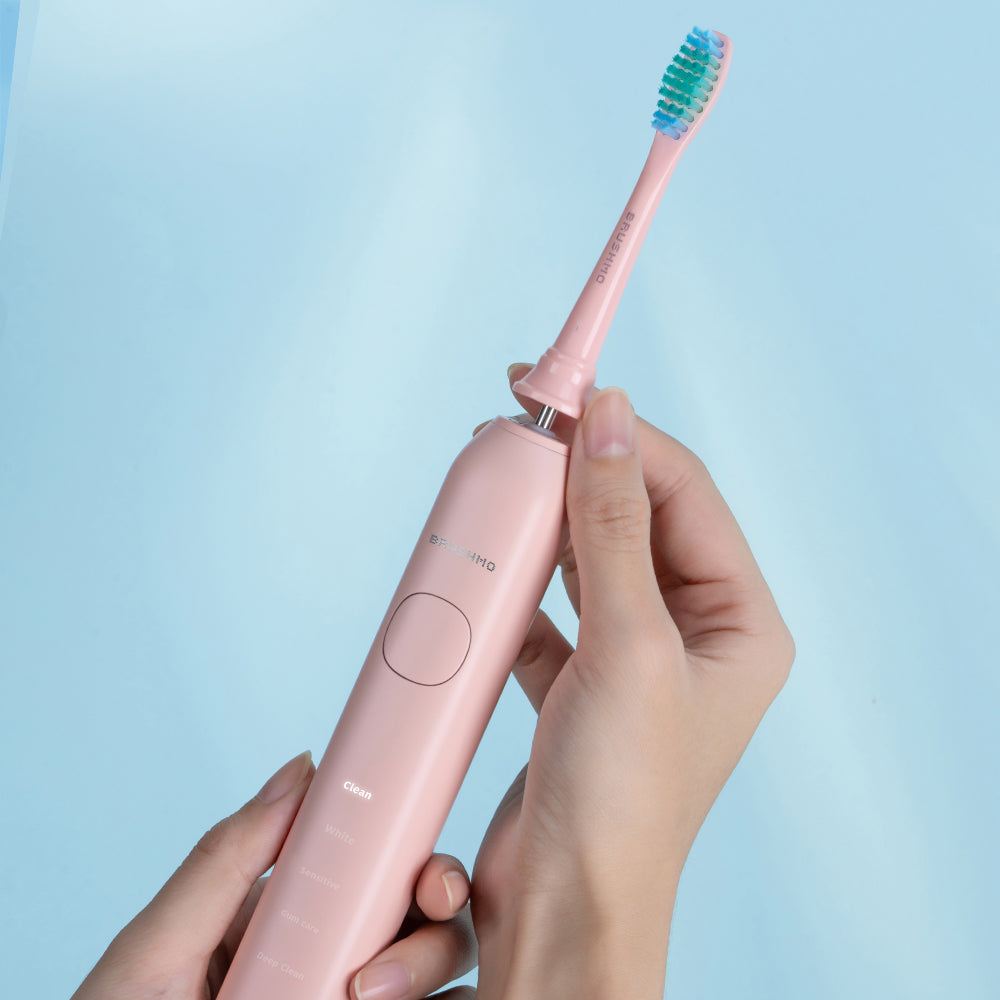 Total Clean Replacement Toothbrush Heads Compatible with Philips Sonicare Electric Toothbrush - 8 Pack, Pink