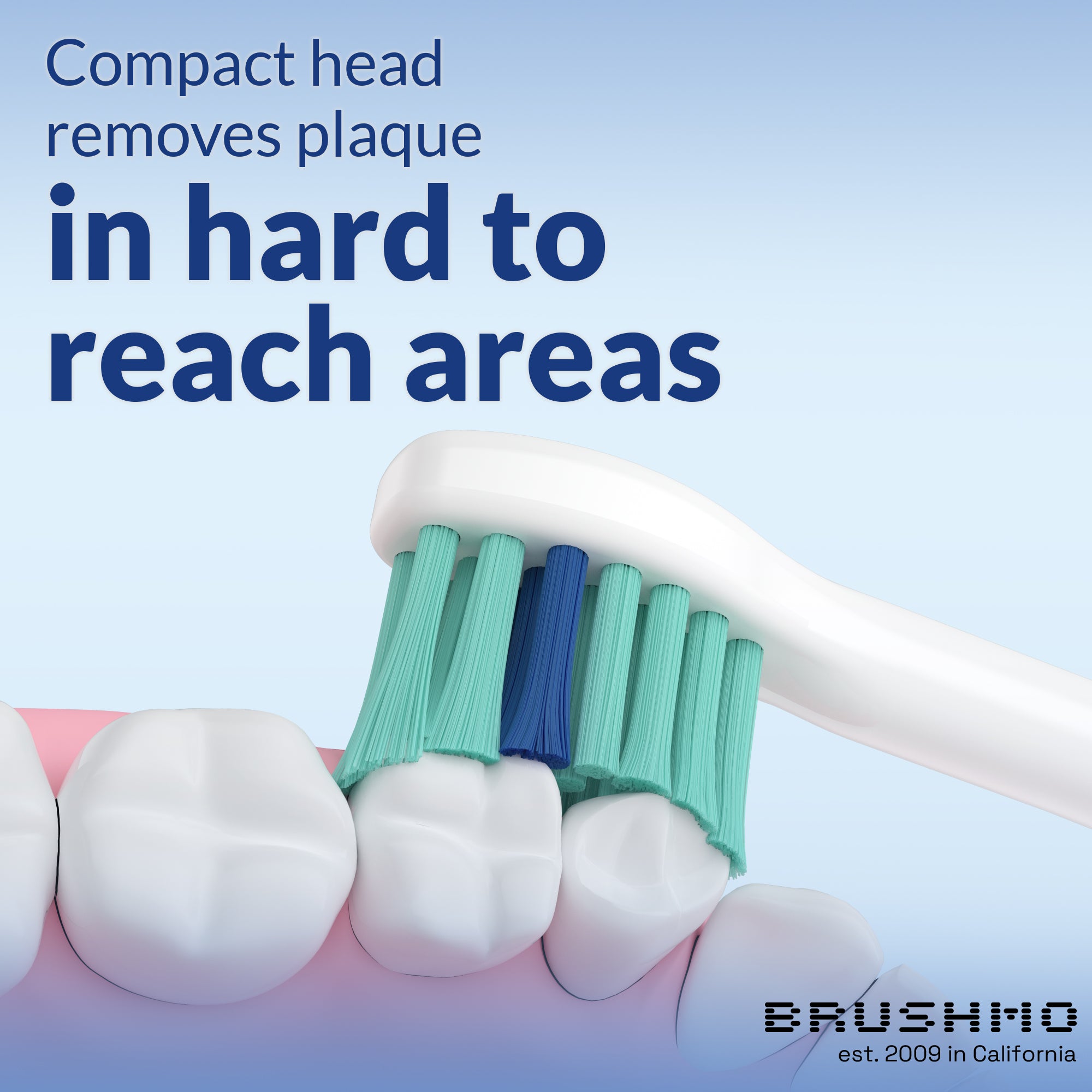 Compact Total Clean Replacement Toothbrush Heads Compatible with Philips Sonicare - 8 Pack, White