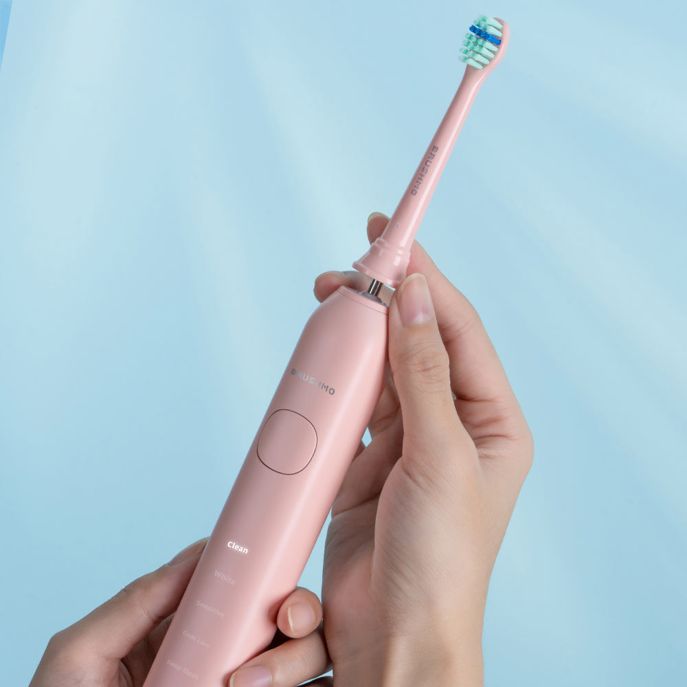 Compact Total Clean Replacement Toothbrush Heads Compatible with Philips Sonicare - 8 Pack, Pink