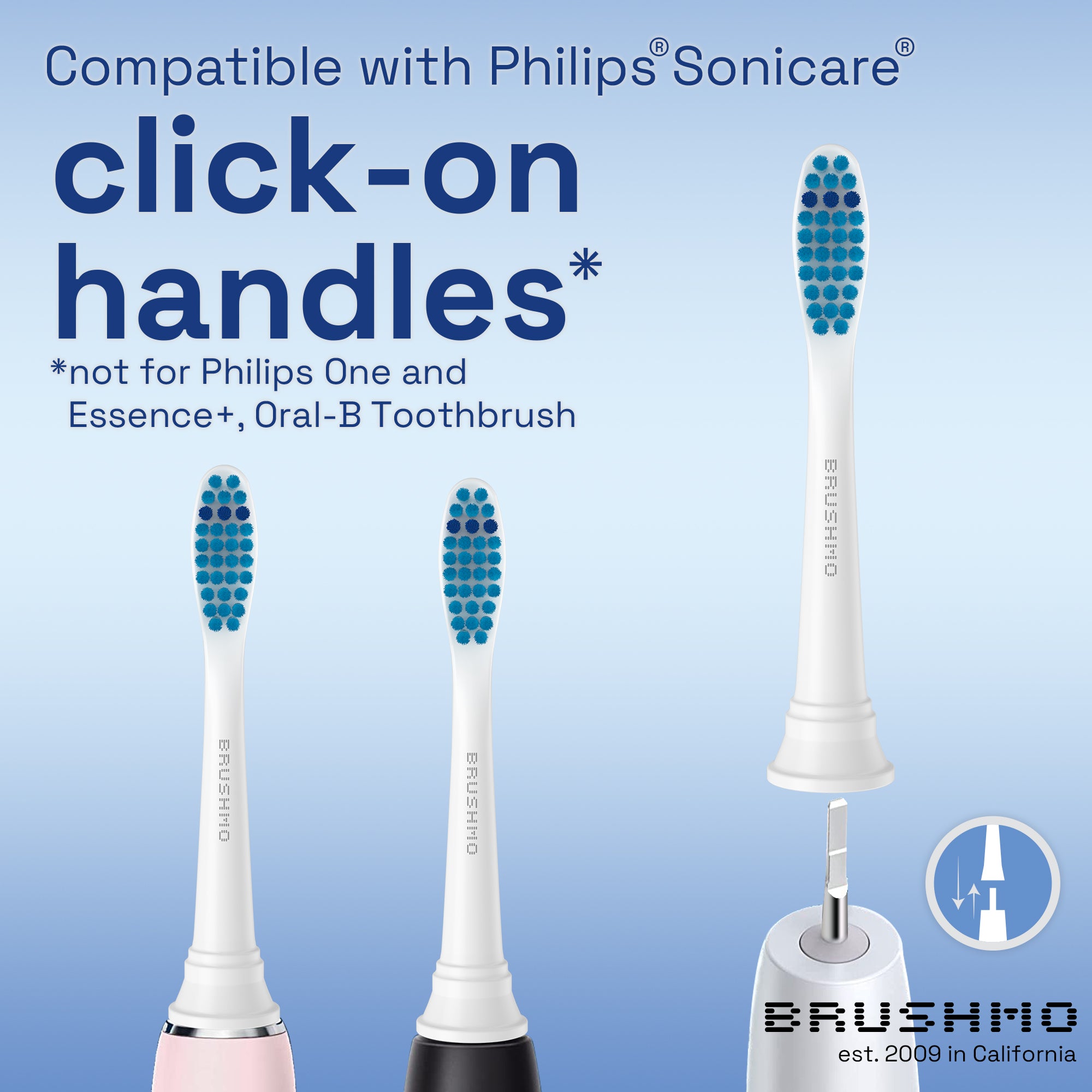 Gum Care Sensitive Replacement Toothbrush Heads Compatible with Philips Sonicare - 8 Pack, White