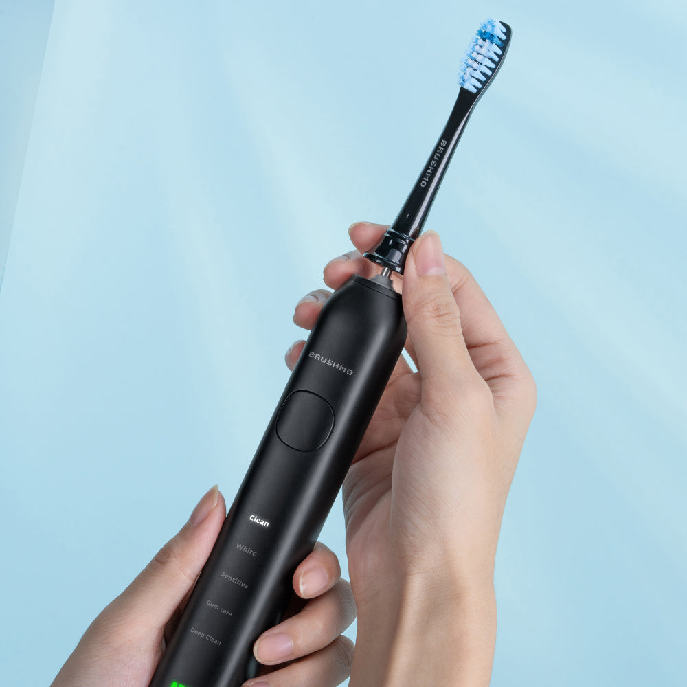 Gum Care Sensitive Replacement Toothbrush Heads Compatible with Philips Sonicare - 8 Pack, Black