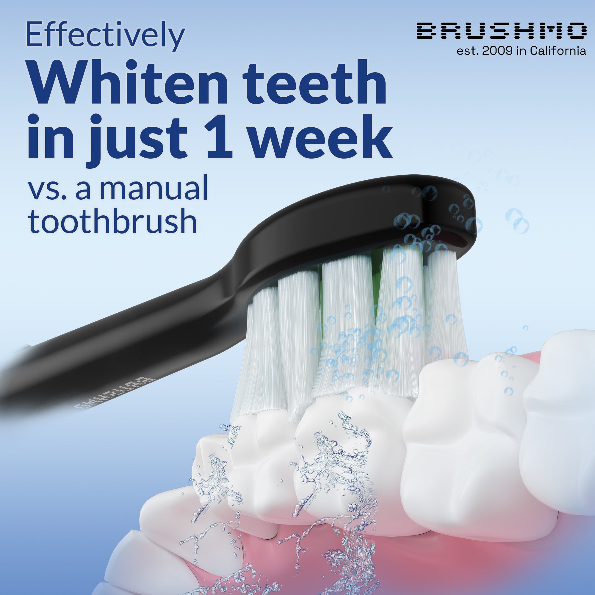 Whitening Replacement Toothbrush Heads Compatible with Philips Sonicare DiamondClean - 8 Pack, Black