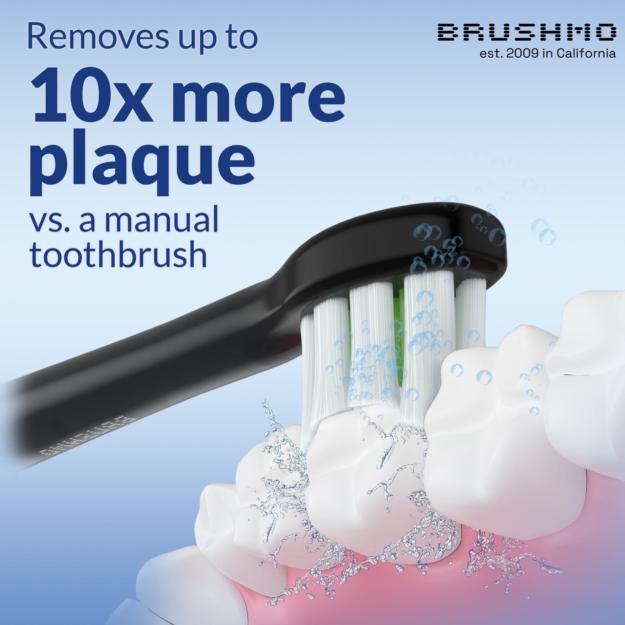 Compact Whitening Replacement Toothbrush Heads Compatible with Philips Sonicare DiamondClean - 8 Pack, Black
