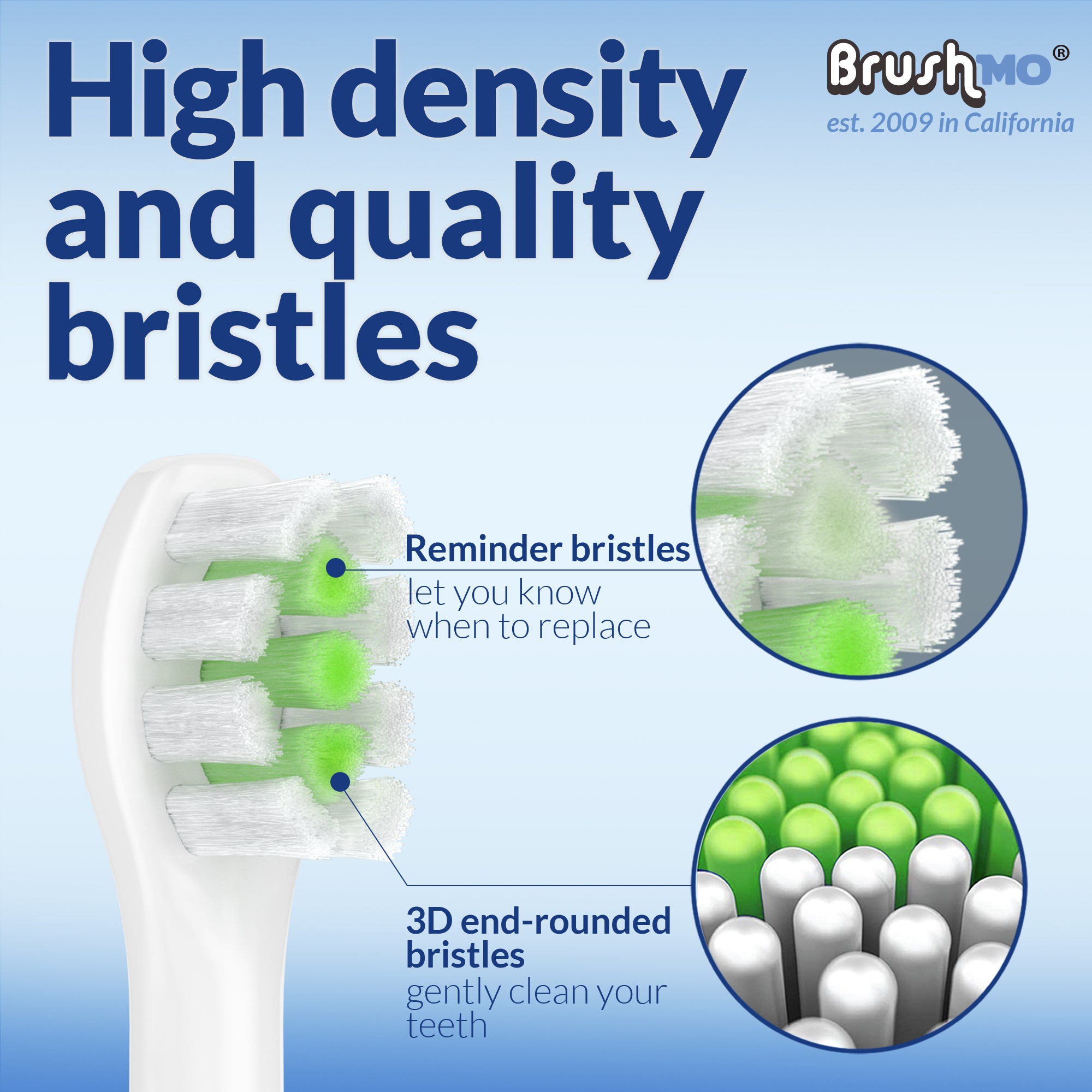 Replacement Toothbrush Heads Compatible with Sonicare DiamondClean HX6072, White 8 Pack Compact