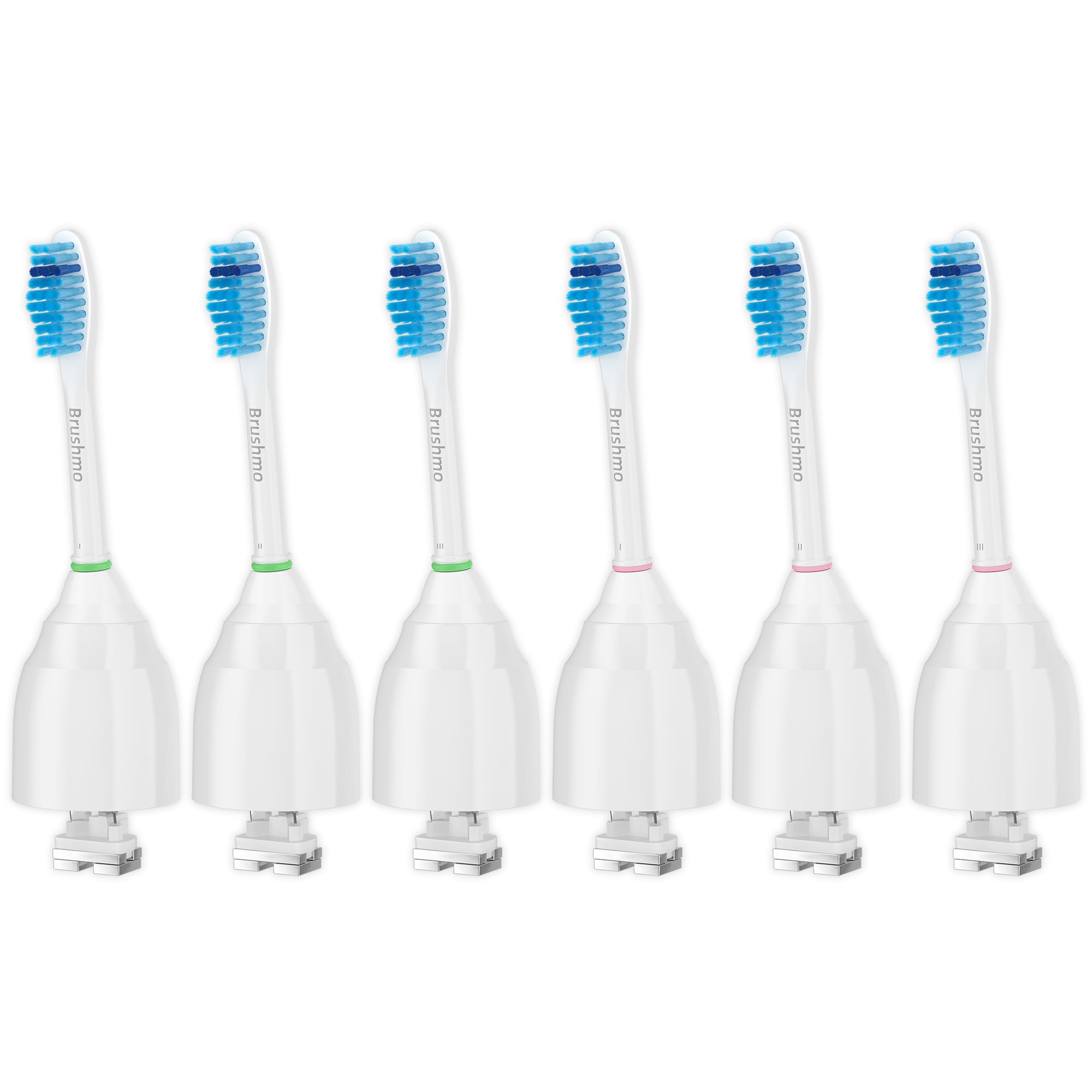 Sensitive e-Series Replacement Toothbrush Heads Compatible with Philips Sonicare e-Series - 6 Pack, White