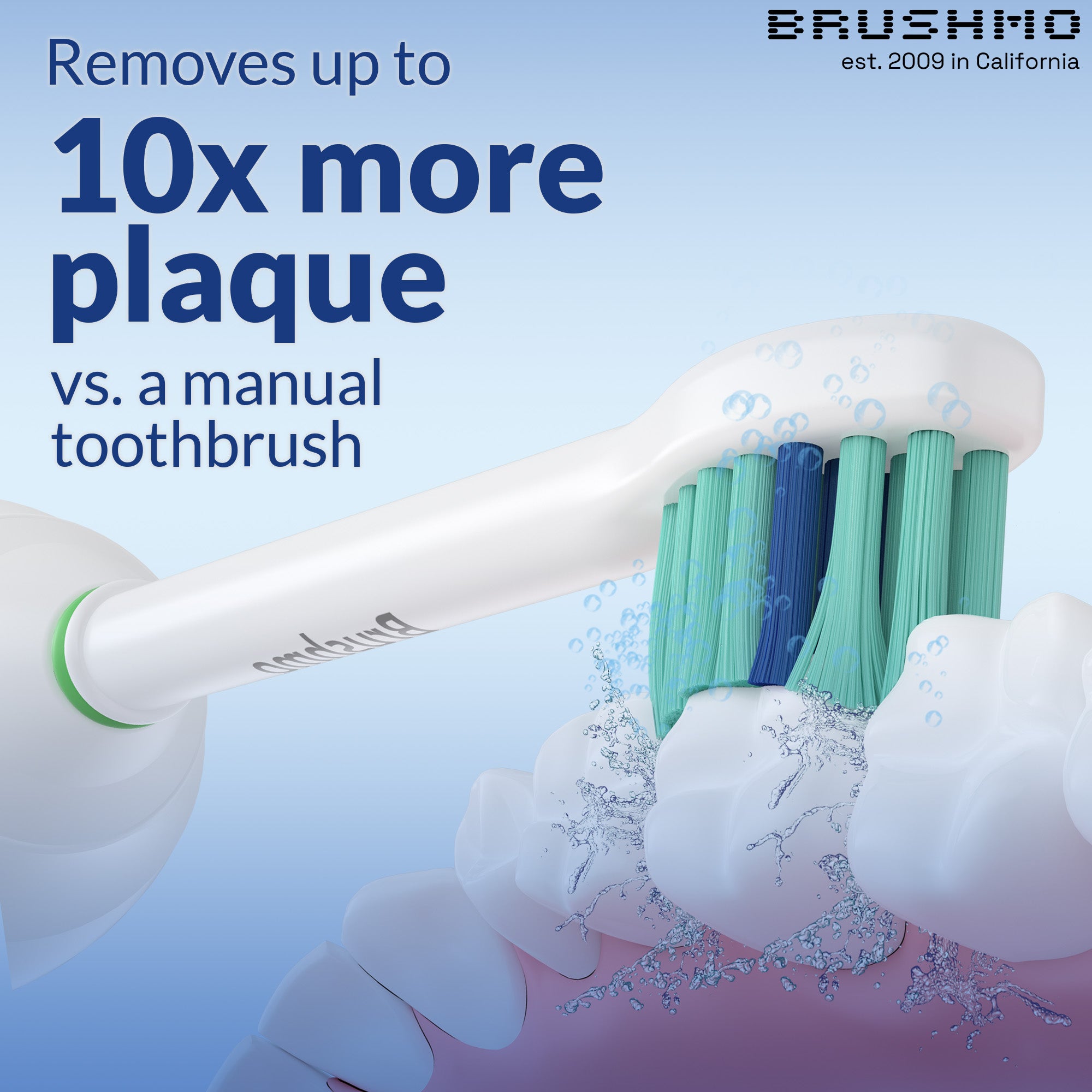 Compact Total Clean e-Series Replacement Toothbrush Heads Compatible with Philips Sonicare e-Series - 6 Pack, White