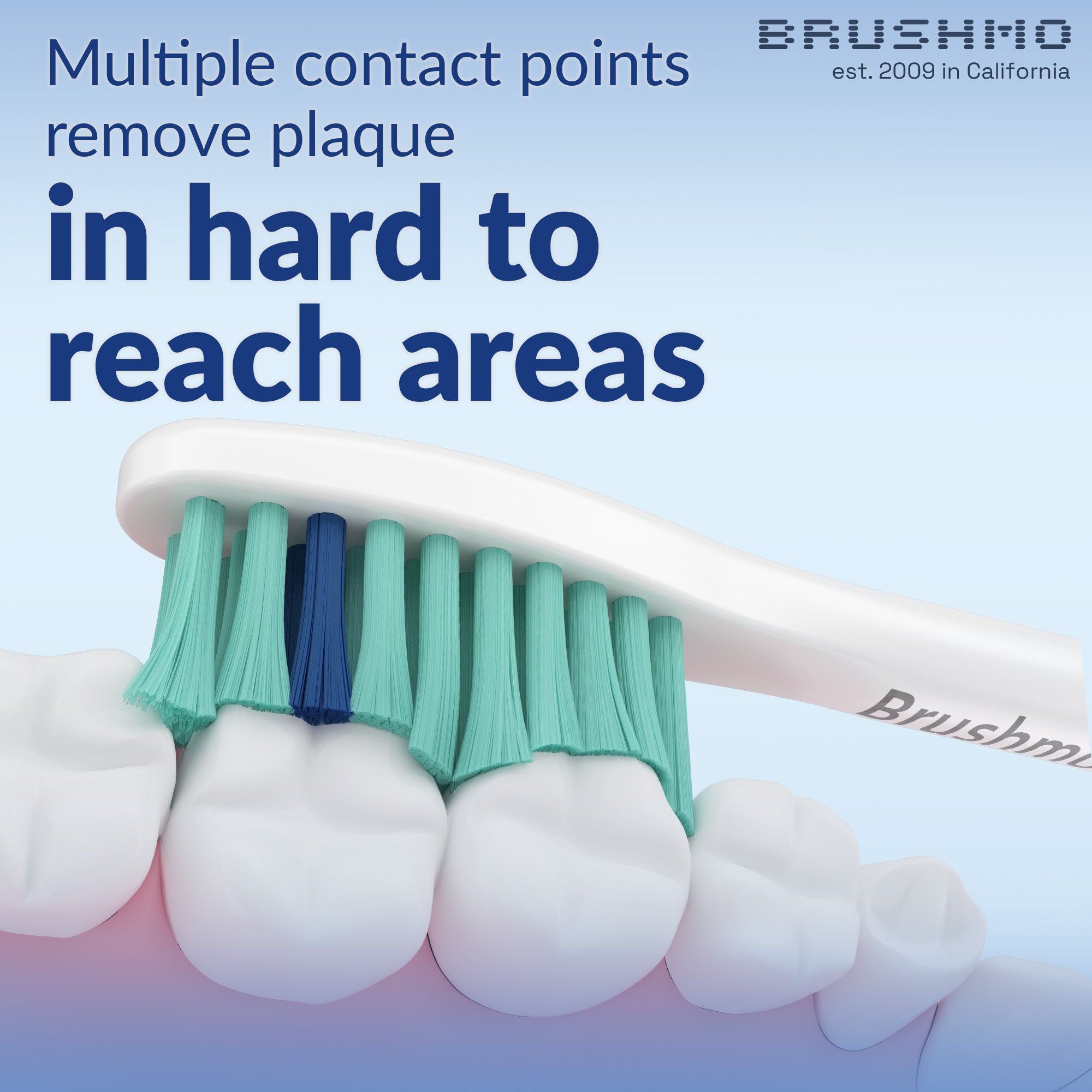 Total Clean e-Series Replacement Toothbrush Heads Compatible with Philips Sonicare e-Series - 6 Pack, White