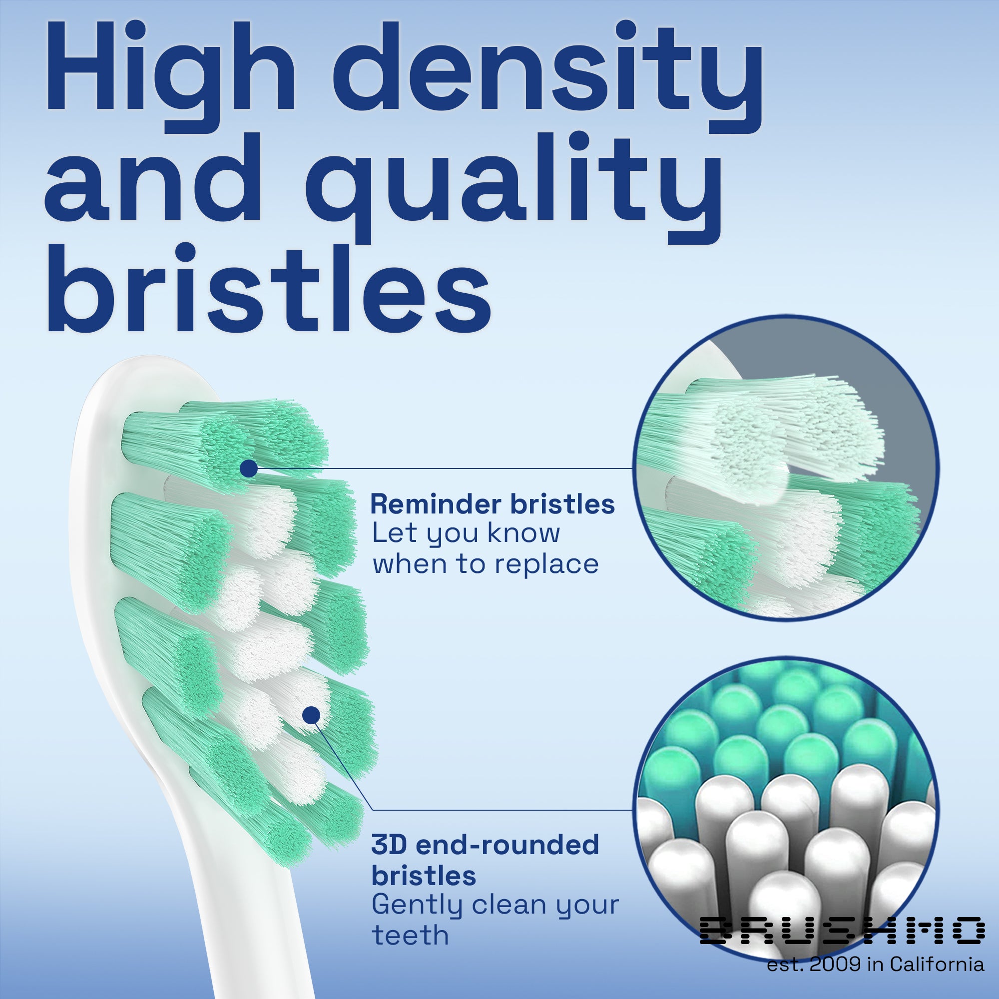 Plaque Control Variety Replacement Toothbrush Heads Compatible with Philips Sonicare - Combo, White