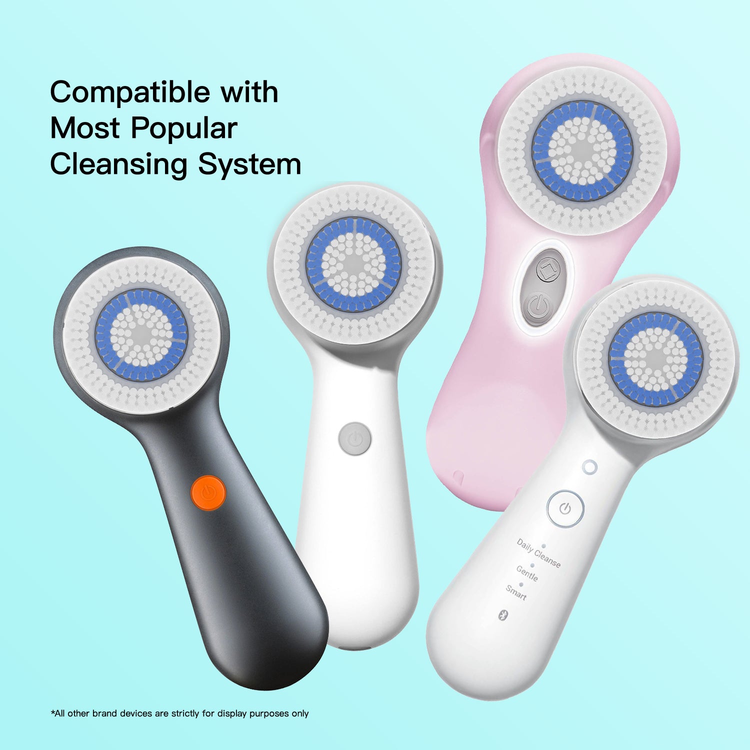 Replacement Facial Cleansing Brush Heads for Clarisonic - Deep Pore Cleanse, 4 Pack