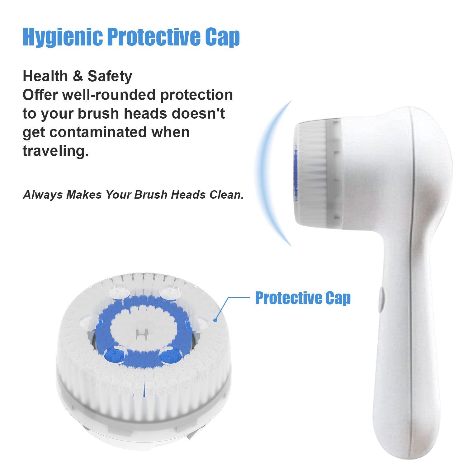 Replacement Facial Cleansing Brush Heads for Clarisonic - Deep Pore Cleanse, 4 Pack