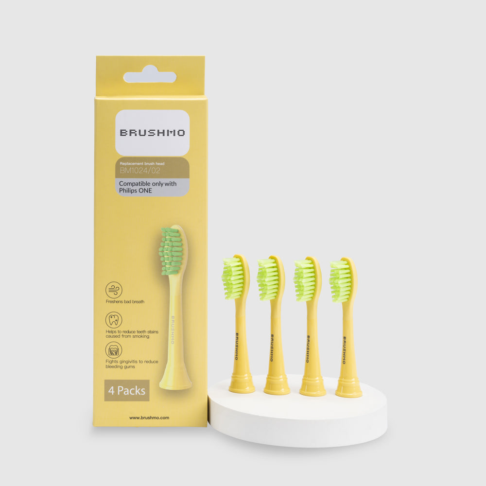 Replacement Toothbrush Heads Compatible with Philips Sonicare One - 4 Pack, Mango