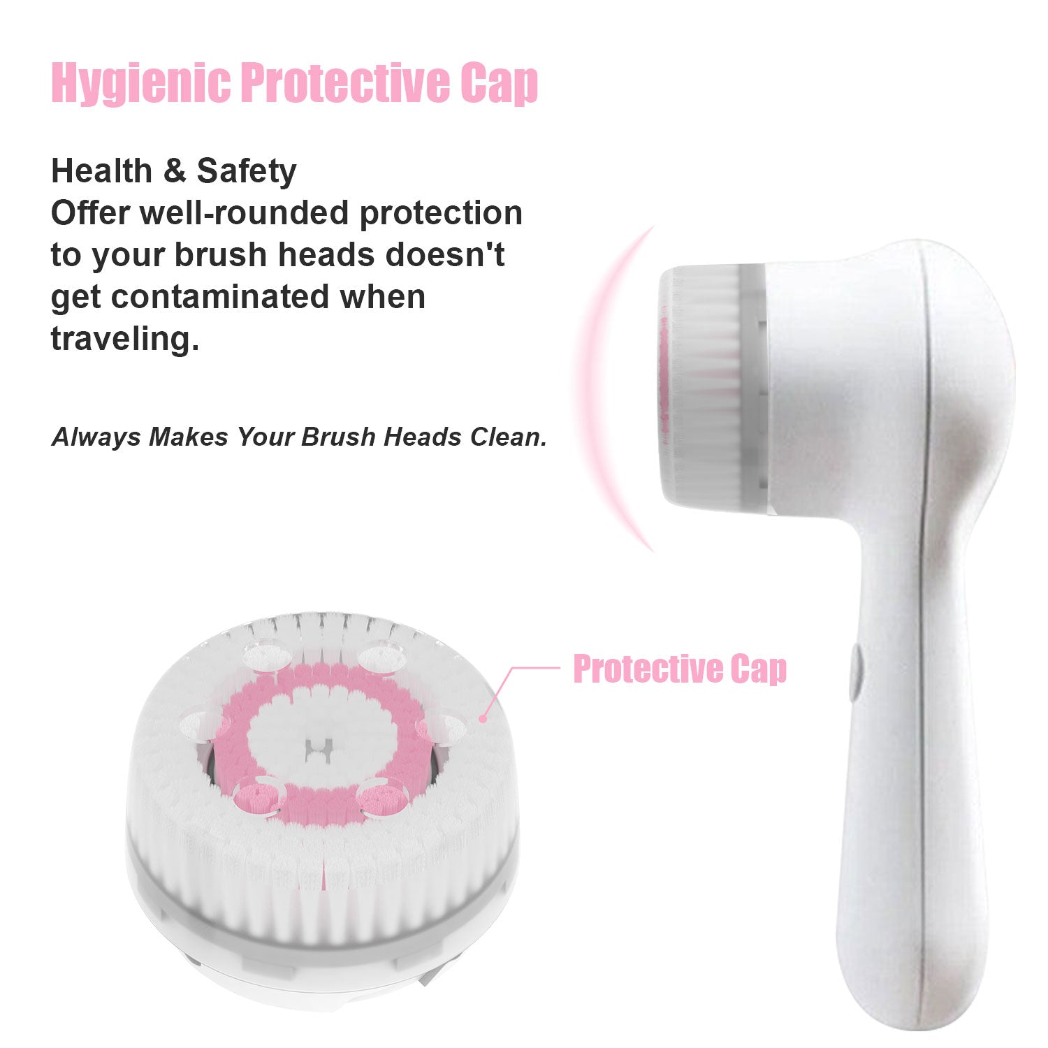 Replacement Facial Cleansing Brush Heads for Clarisonic- Radiance Cleansing, 4 Pack