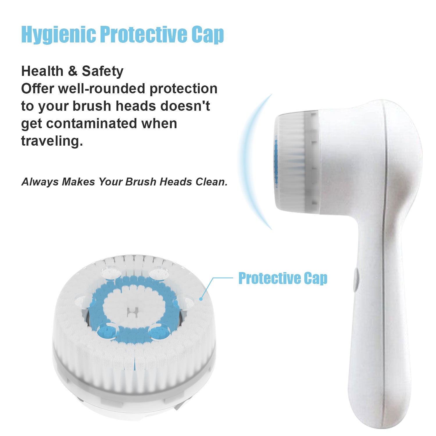 Replacement Facial Cleansing Brush Heads for Clarisonic - Revitalizing Cleanse, 4 Pack