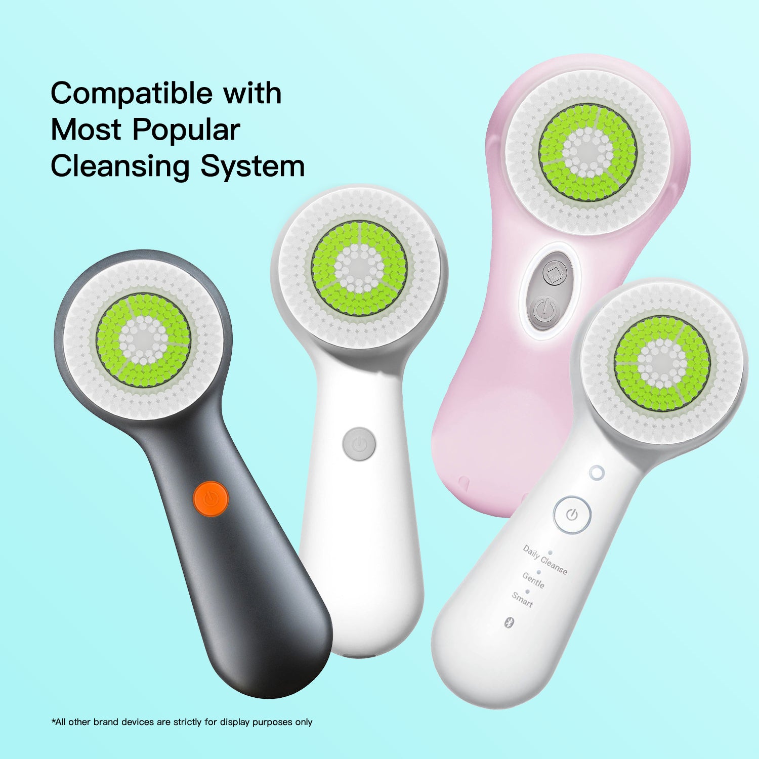 Replacement Facial Cleansing Brush Heads for Clarisonic- Acne Cleanse, 4 Pack