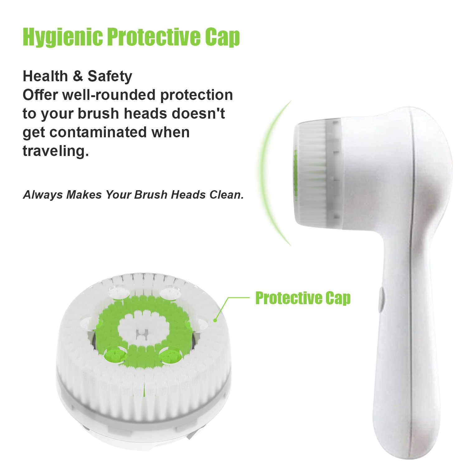 Replacement Facial Cleansing Brush Heads for Clarisonic- Acne Cleanse, 4 Pack