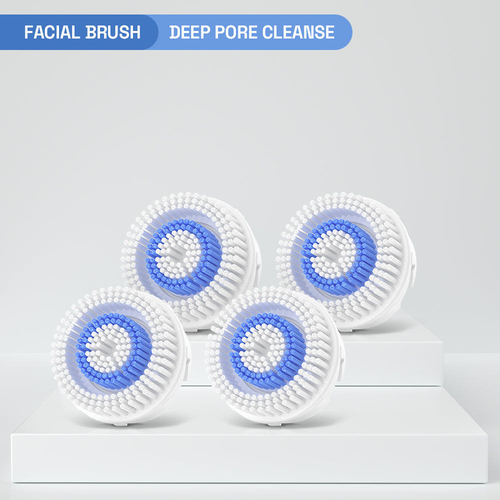 Replacement Facial Cleansing Brush Heads for Clarisonic - Deep Pore Cleanse, 4 Pack