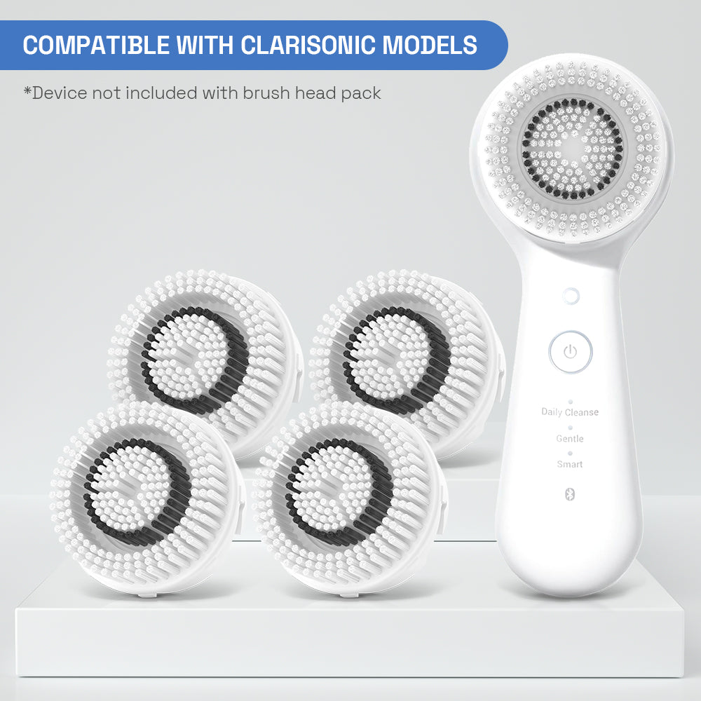 Replacement Facial Cleansing Brush Heads for Clarisonic - Sensitive Cleanse, 4 Pack