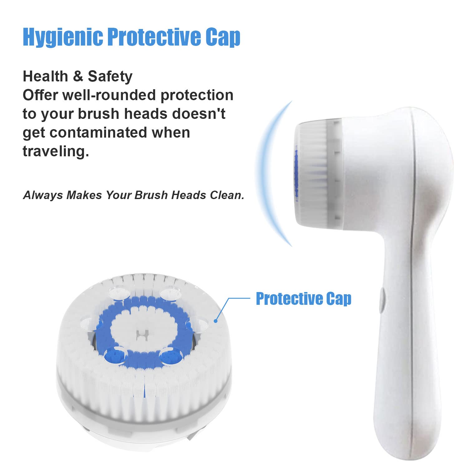 Replacement Facial Cleansing Brush Heads for Clarisonic - Combo, 4 Pack