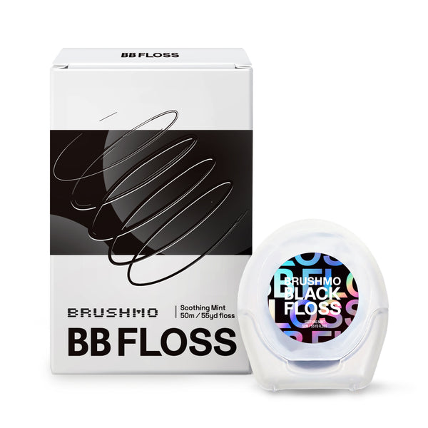 Brushmo Black Floss (BBFloss) Expanding Woven Dental Floss – 55YD, 1 Pack