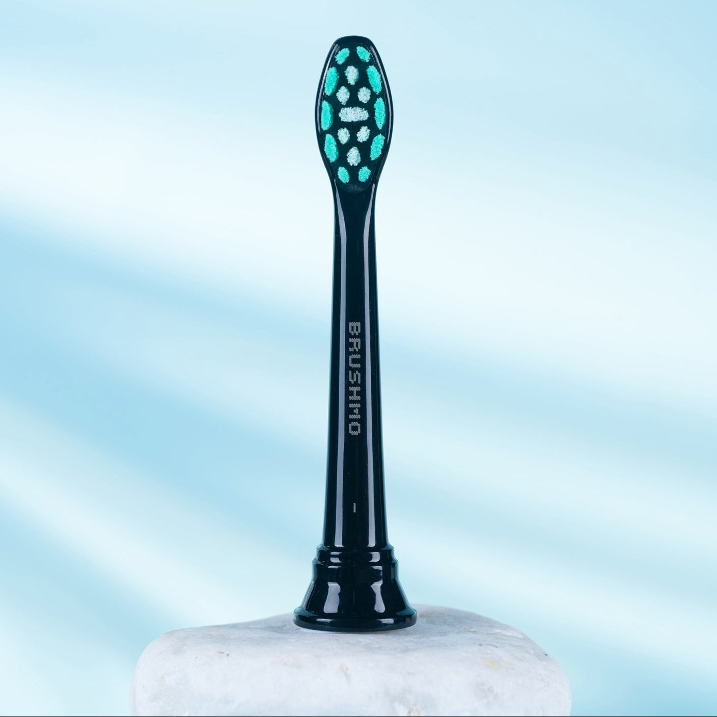 Plaque Control Replacement Toothbrush Heads Compatible with Philips Sonicare - 8 Pack, Black