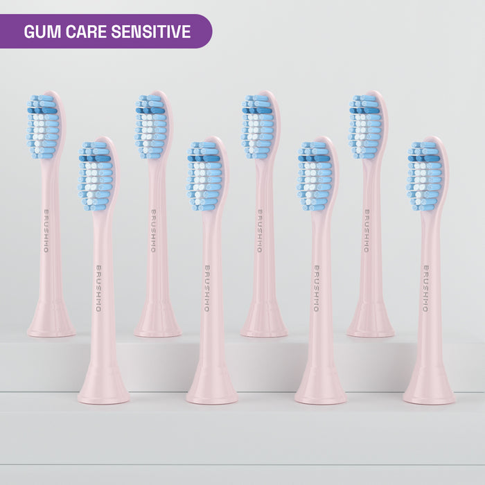 Replacement Toothbrush Heads Compatible with Philips Sonicare- Gum Care Sensitive (8 Pack), Pink