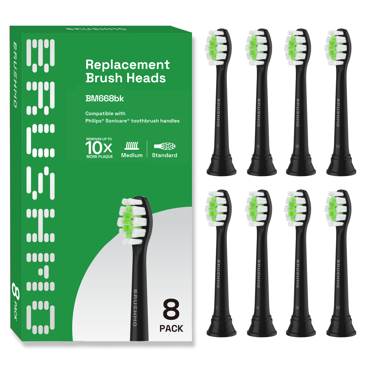 Whitening Replacement Toothbrush Heads Compatible with