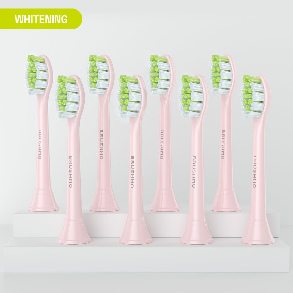 Whitening Replacement Toothbrush Heads Compatible with Philips Sonicare DiamondClean - 8 Pack, Pink