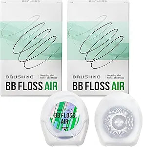 Brushmo Black Floss (BBFloss) Expanding Woven Dental Floss AIR – 110YD, 2 Pack