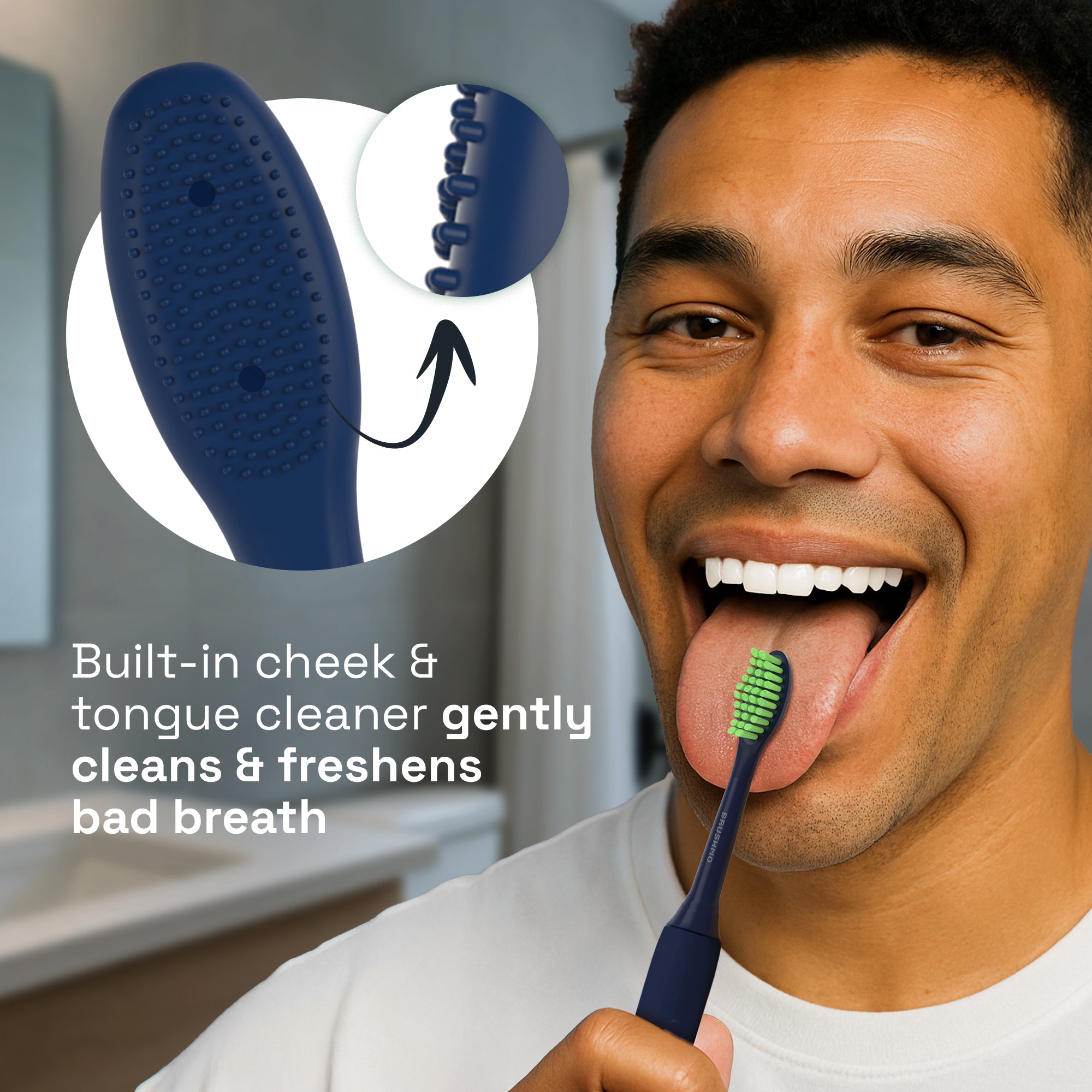 Replacement Toothbrush Heads Compatible with Philips Sonicare One - 4 Pack, Midnight Navy Blue