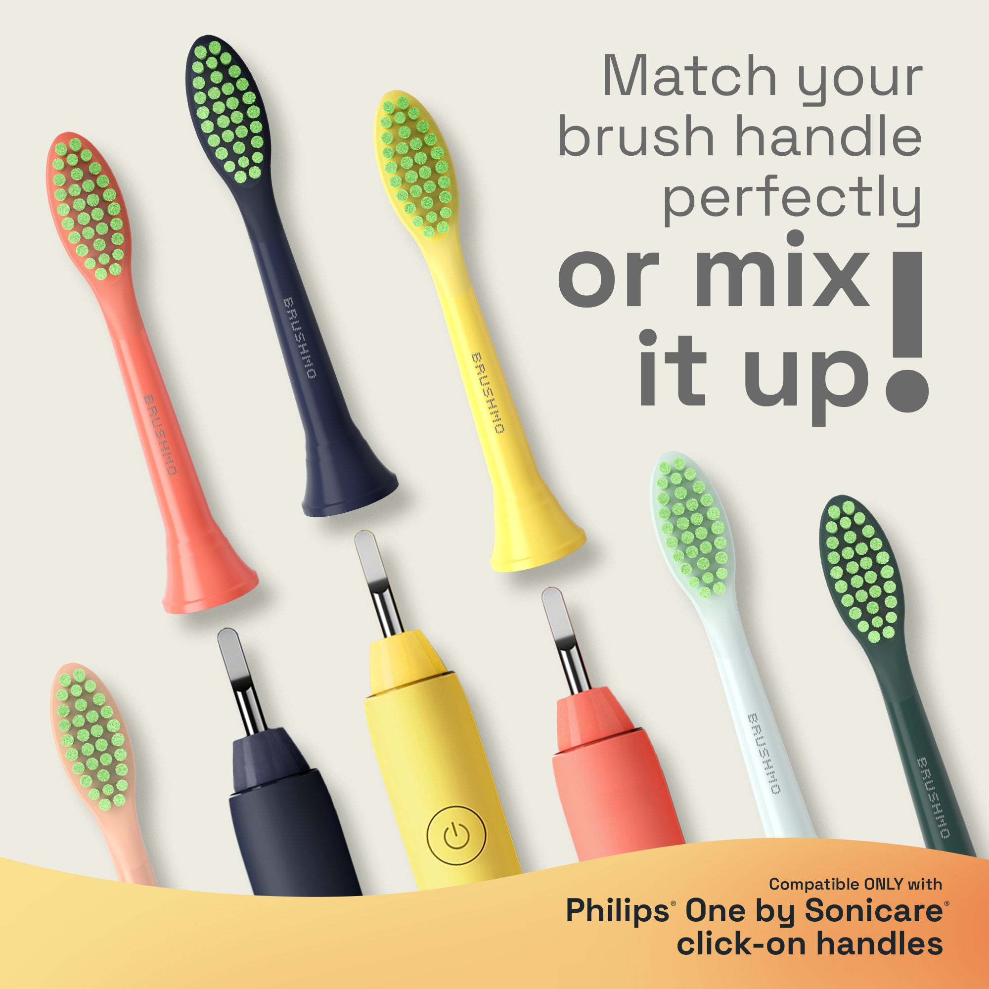 Replacement Toothbrush Heads Compatible with Philips Sonicare One - 4 Pack, Snow White