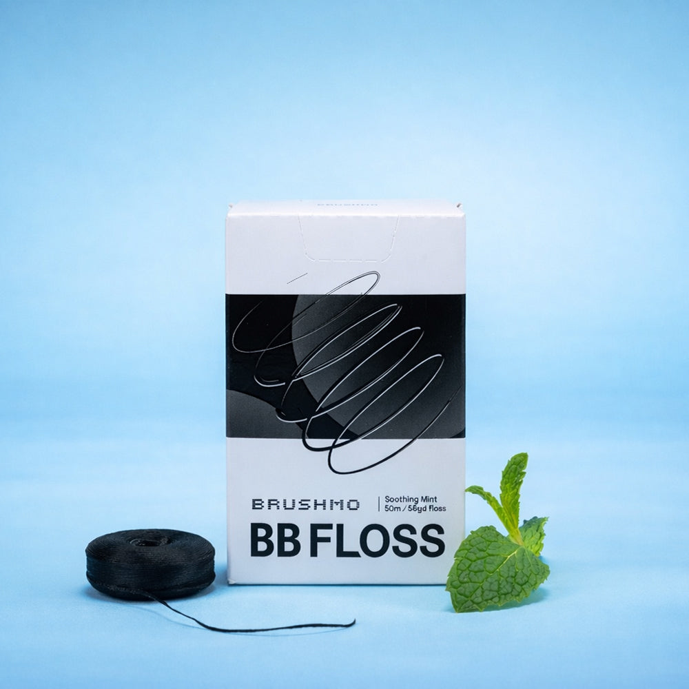 Brushmo Black Floss (BBFloss) Expanding Woven Dental Floss – 55YD, 1 Pack