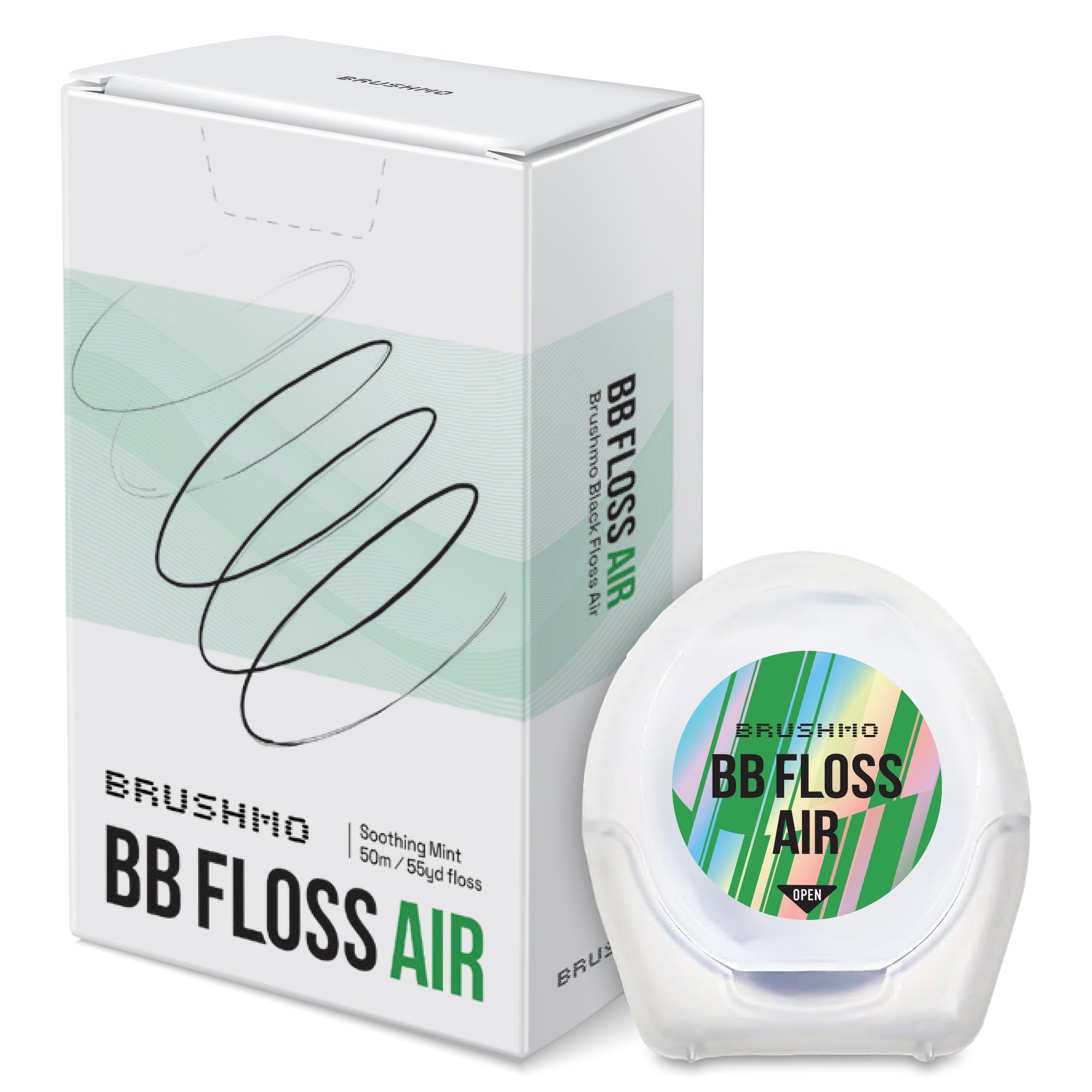 Expanding Woven Black Dental Floss AIR – 55YD, 1 Pack