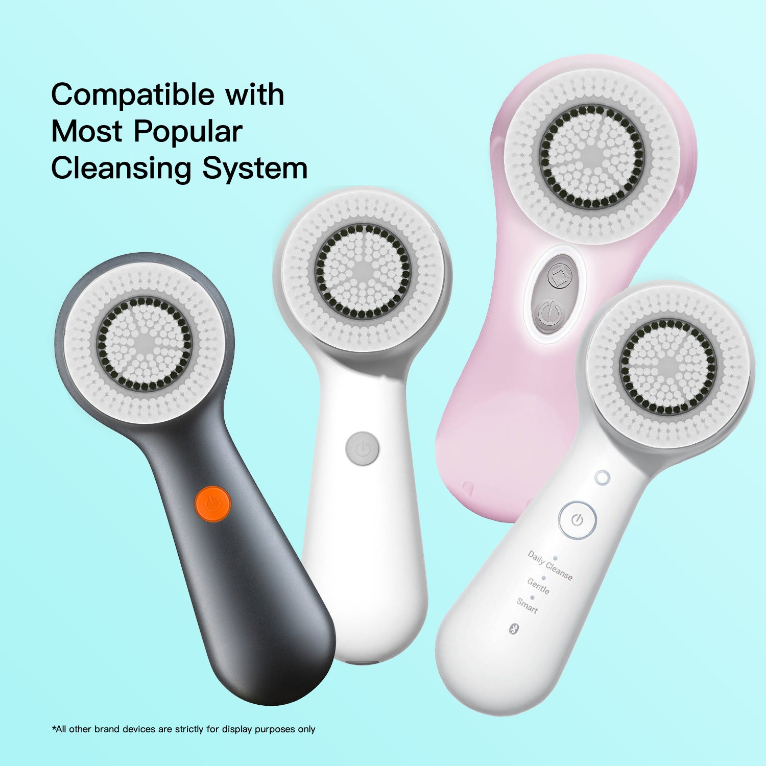Replacement Facial Cleansing Brush Heads for Clarisonic, Sensitive, 4-pack
