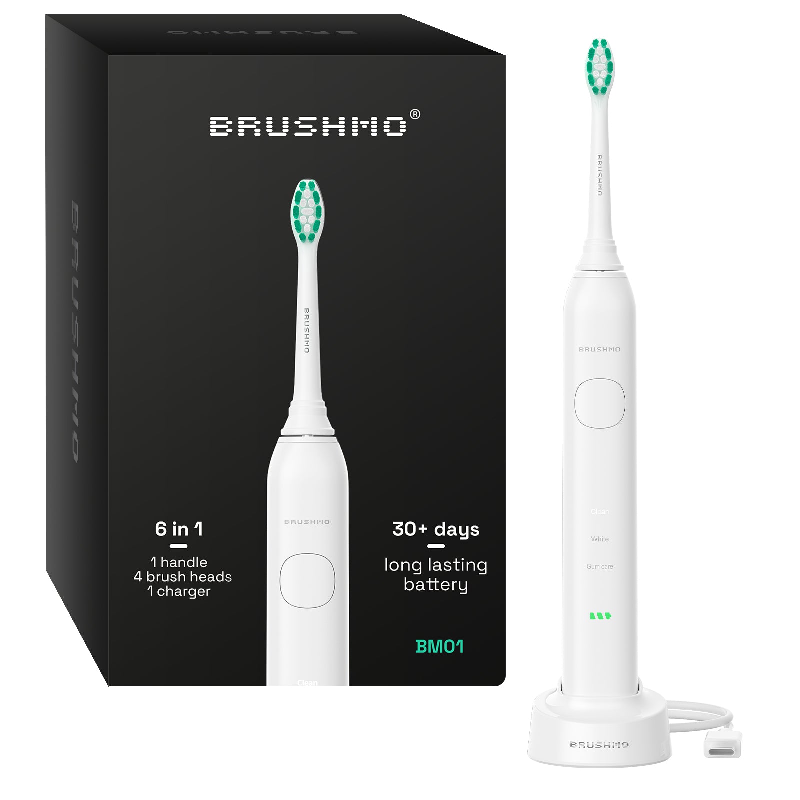 Super Sonic Toothbrush, Compatible with Philips Click-on Handles, Stellar White