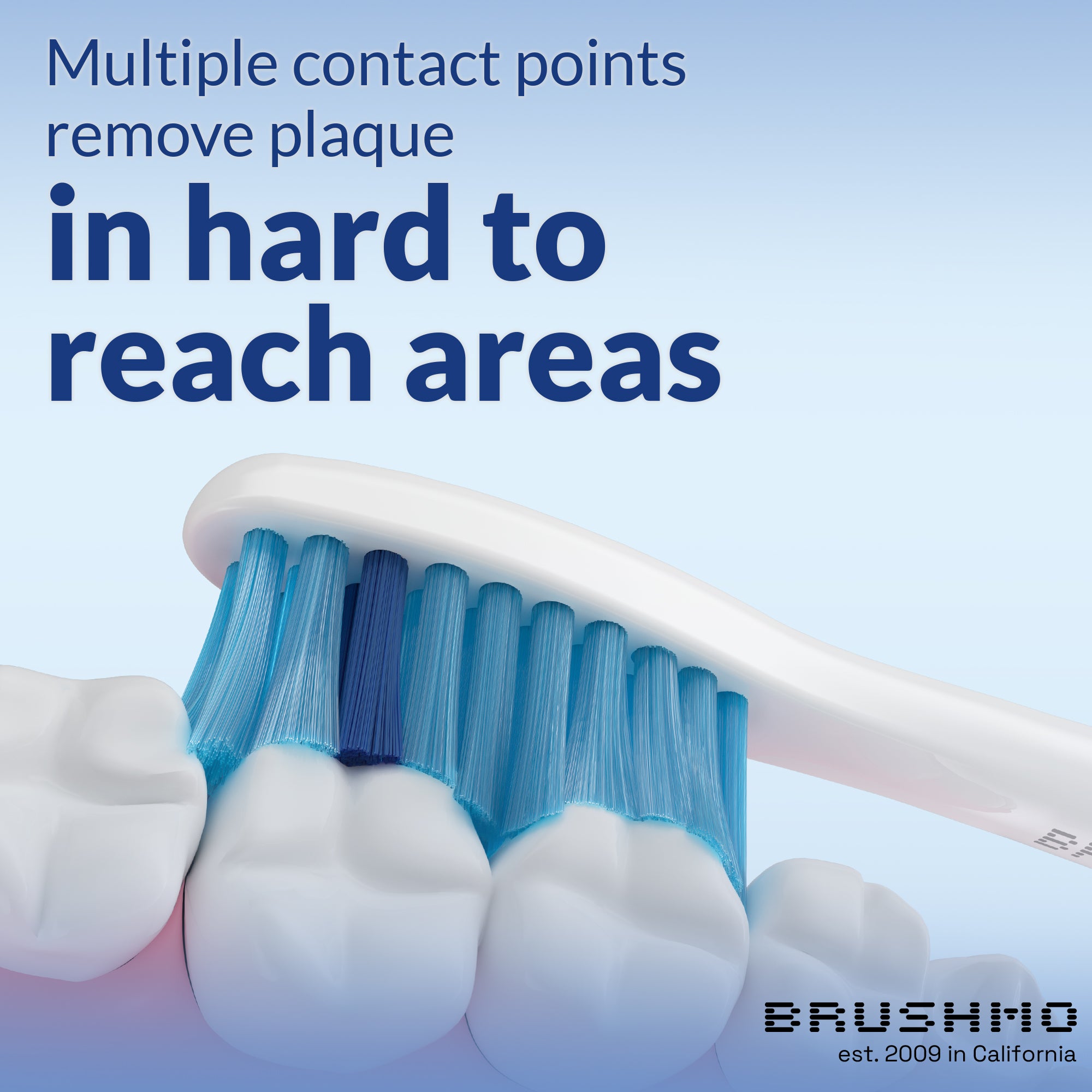 Brushmo Replacement Toothbrush Heads Compatible with Phillips Sonicare Electric Toothbrush HX6053, 8 Pack Sensitive