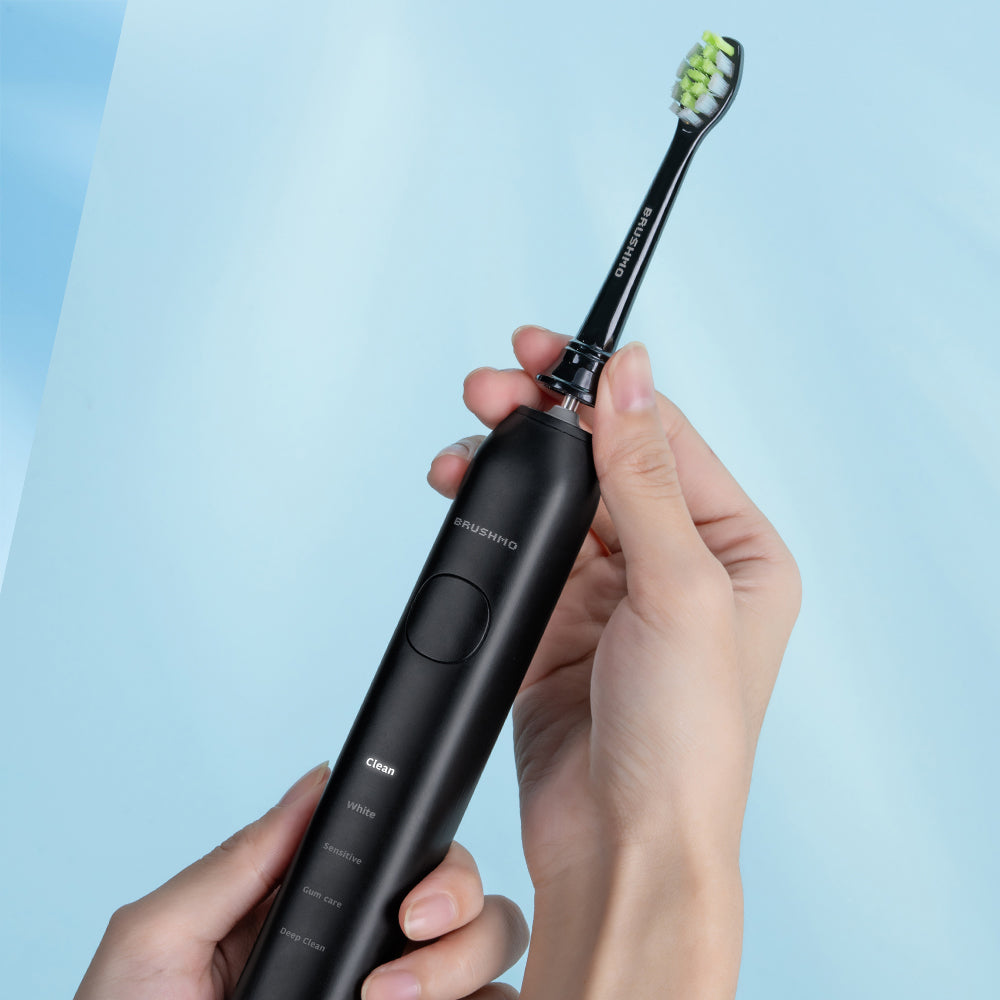 Replacement Toothbrush Heads Compatible with Philips Sonicare- Whitening (8 Pack), Black