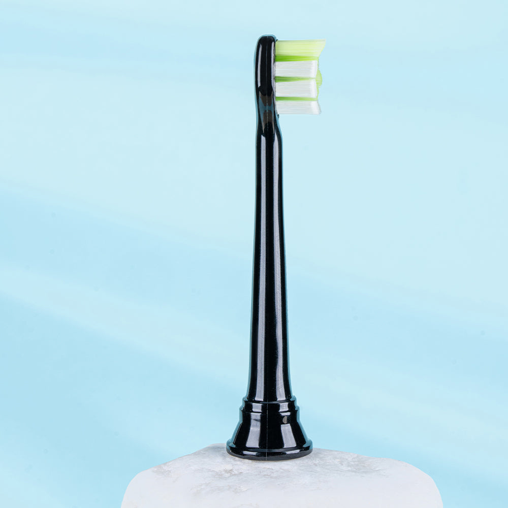 Compact Whitening Replacement Toothbrush Heads Compatible with Philips Sonicare DiamondClean -  8 Pack, Black