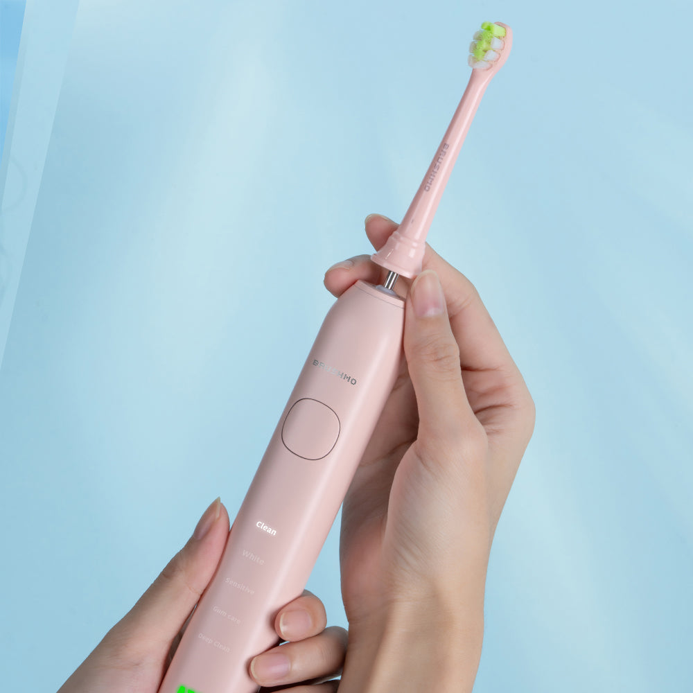 Compact Whitening Replacement Toothbrush Heads Compatible with Sonicare DiamondClean - 8 Pack, Pink